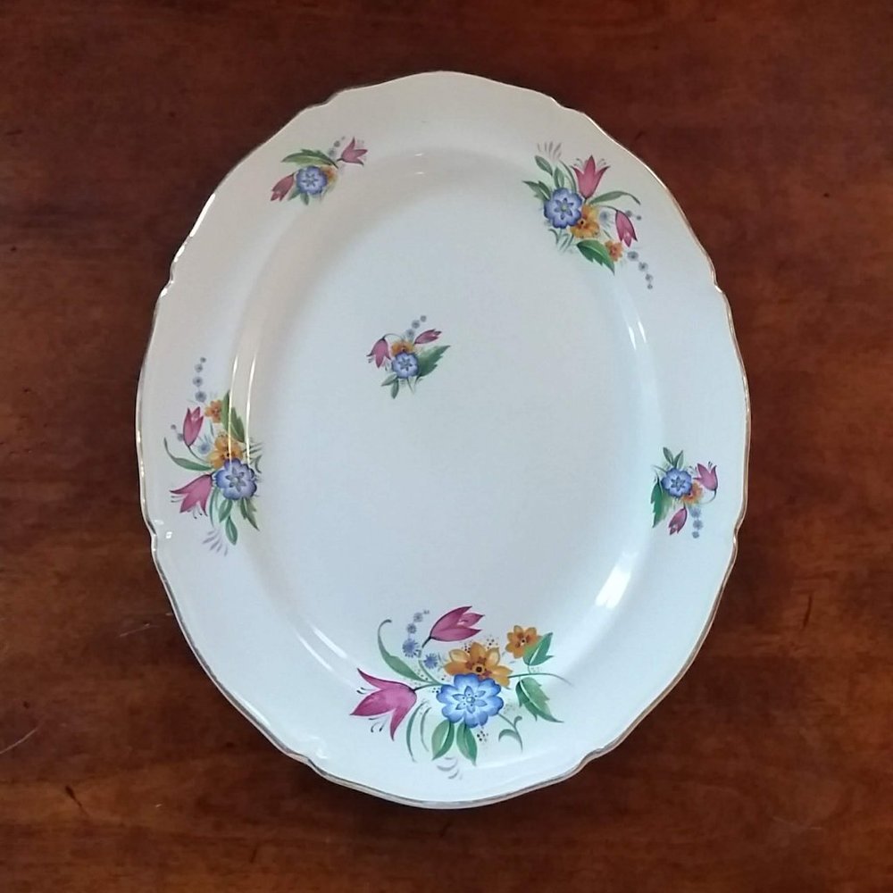 Midwinter Vintage Spring Bouquet Serving Platter
